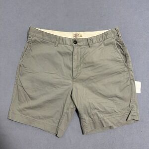 Faherty Brand Chino Shorts Flat Front Twill Flat Front Sage Green Mens Size 33